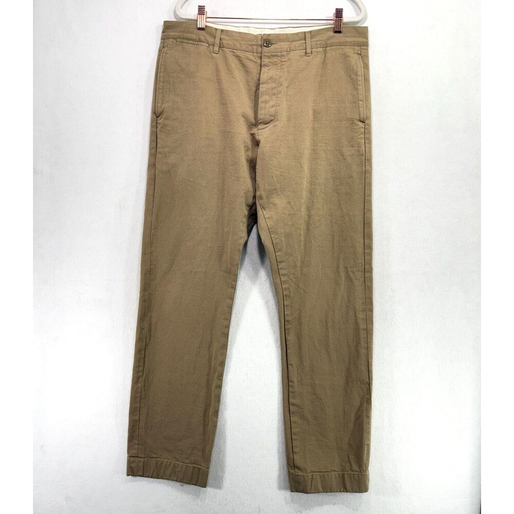 Todd Snyder Pants Men 35x32 Tan Selvedge Chino Japan 100% Cotton Everyday Modern